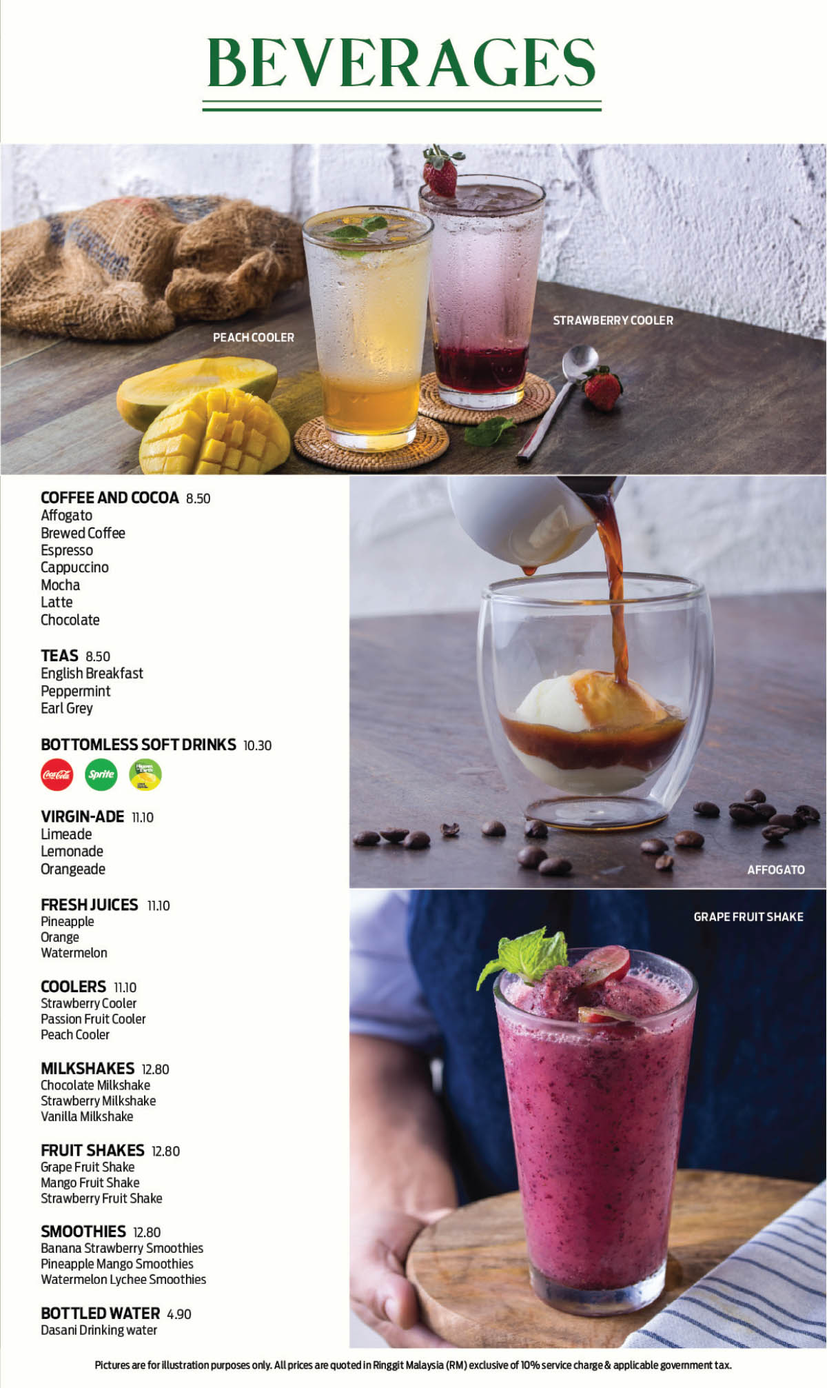 Italiannies Menu
